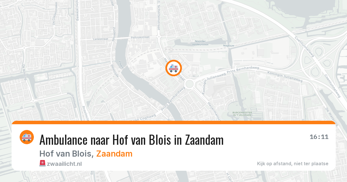 Ambulance naar Hof van Blois in Zaandam — 12 jul 2026