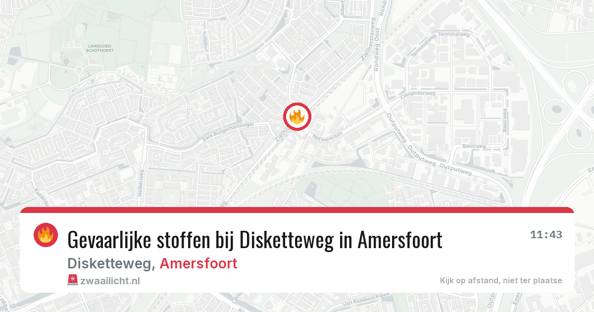 Gevaarlijke stoffen bij Disketteweg in Amersfoort — 1 jun 2026