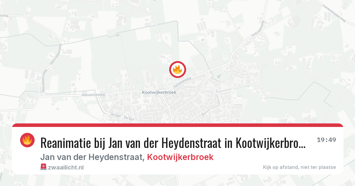 Reanimatie bij Jan van der Heydenstraat in Kootwijkerbroek — 21 jun 2026