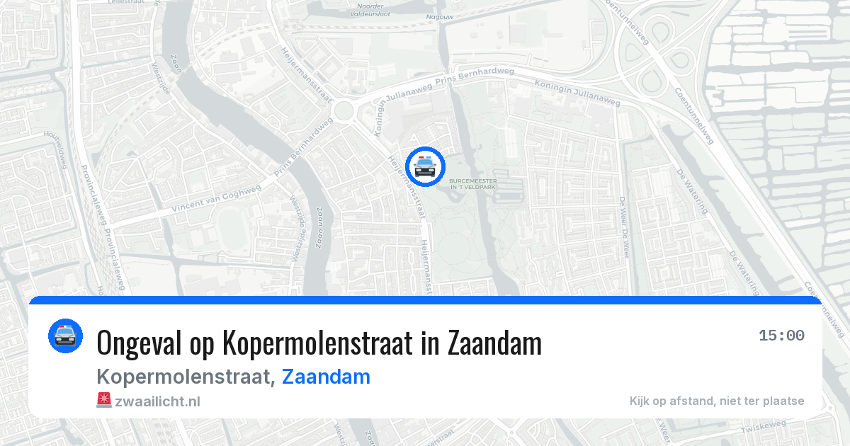 Ongeval op Kopermolenstraat in Zaandam — 28 apr 2026