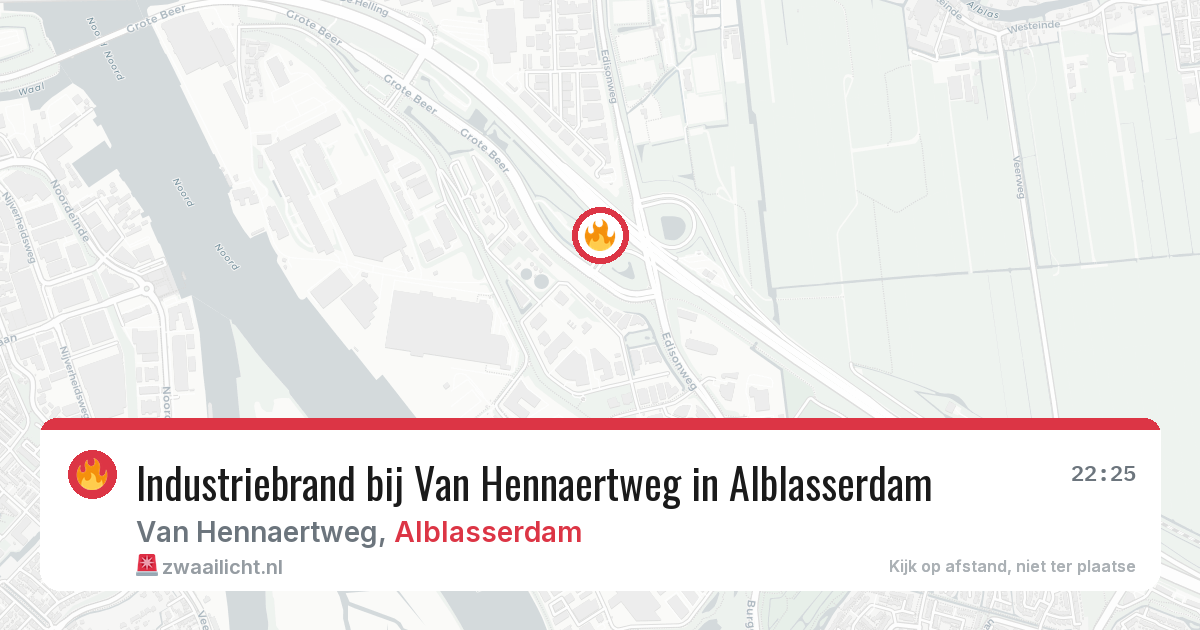 Industriebrand bij Van Hennaertweg in Alblasserdam — 31 jan 2026