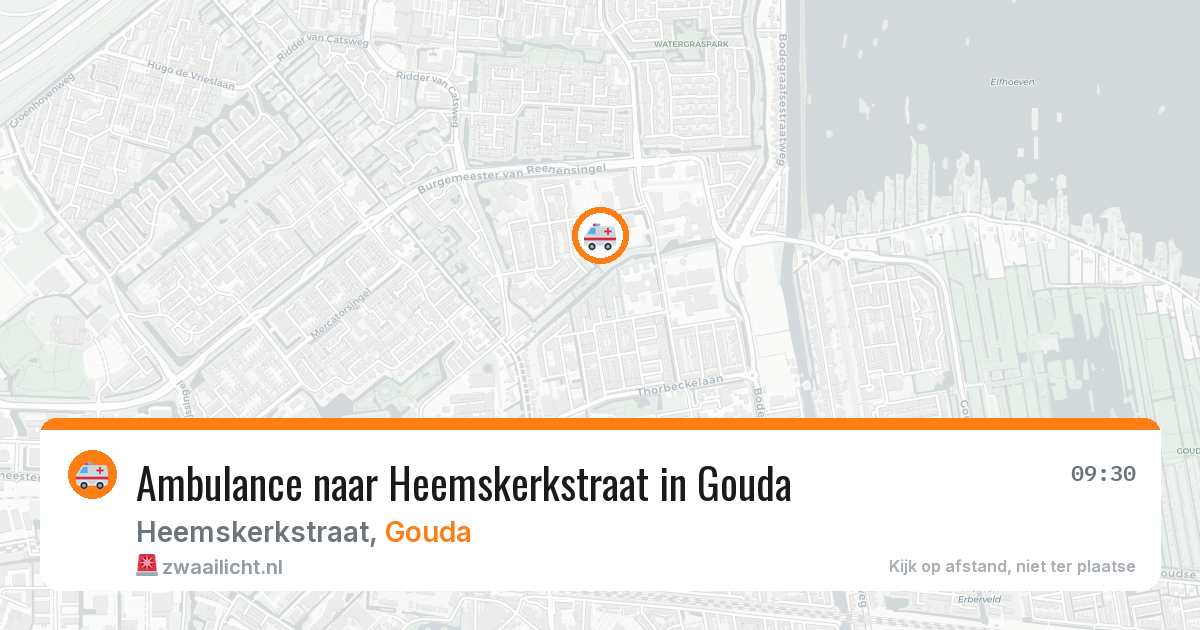 Ambulance naar Heemskerkstraat in Gouda — 15 jun 2026