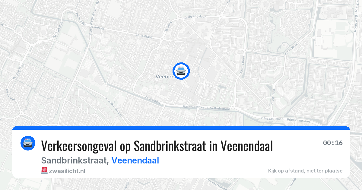 Verkeersongeval op Sandbrinkstraat in Veenendaal — 7 aug 2026