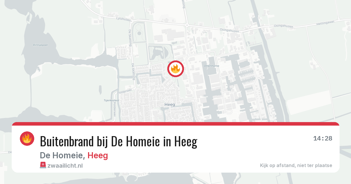 Buitenbrand bij De Homeie in Heeg — 2 mei 2026