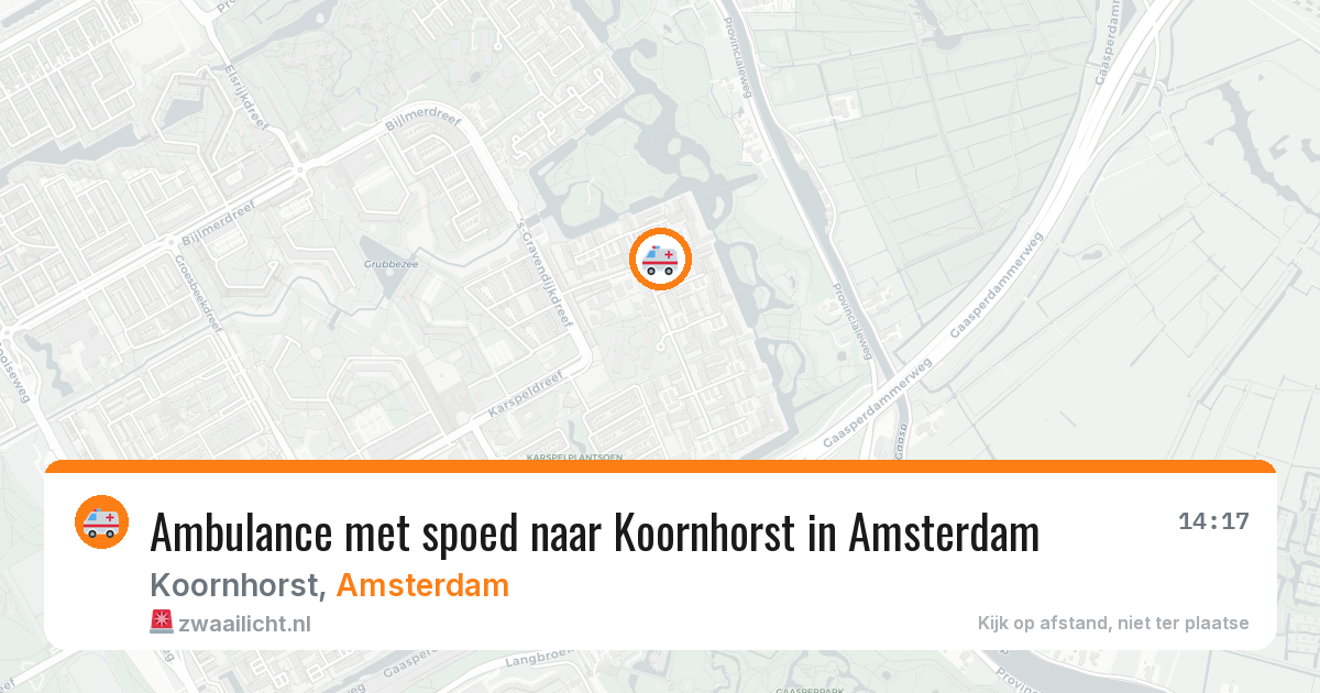 Ambulance met spoed naar Koornhorst in Amsterdam — 6 mei 2026