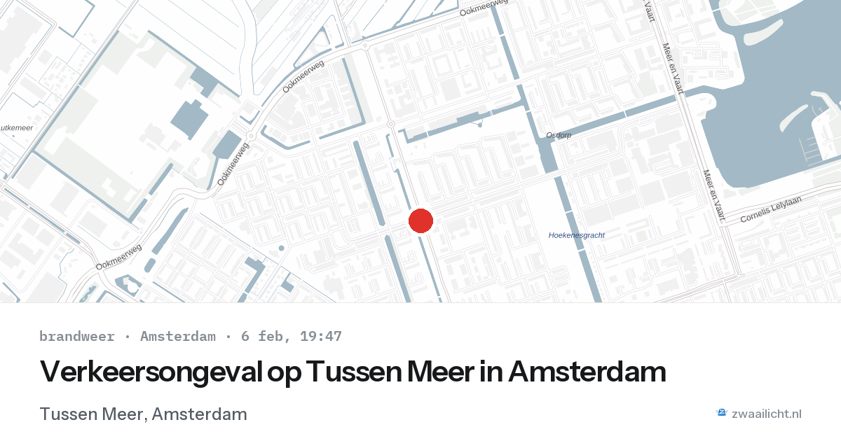 Verkeersongeval op Tussen Meer in Amsterdam — 6 feb 2026