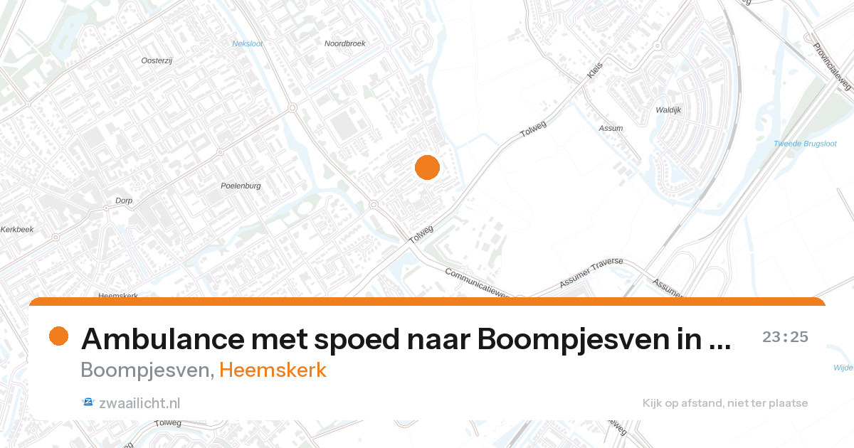 Ambulance met spoed naar Boompjesven in Heemskerk — 13 jun 2026