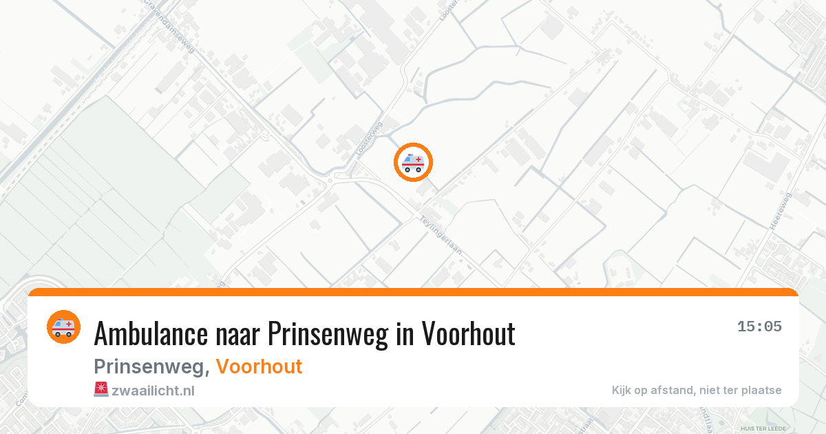 Ambulance naar Prinsenweg in Voorhout — 1 jul 2026