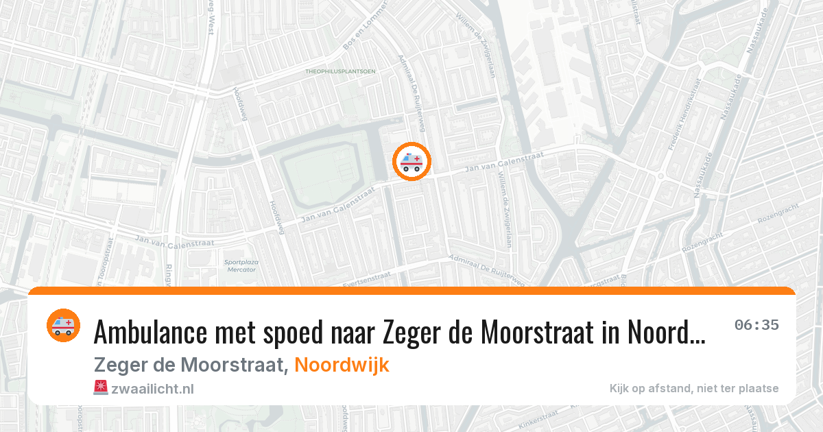 Ambulance met spoed naar Zeger de Moorstraat in Noordwijk — 17 jan 2026