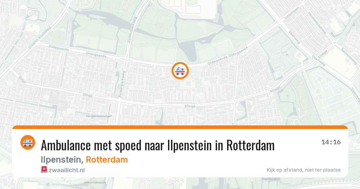 Ambulance met spoed naar Ilpenstein in Rotterdam — 9 aug 2026