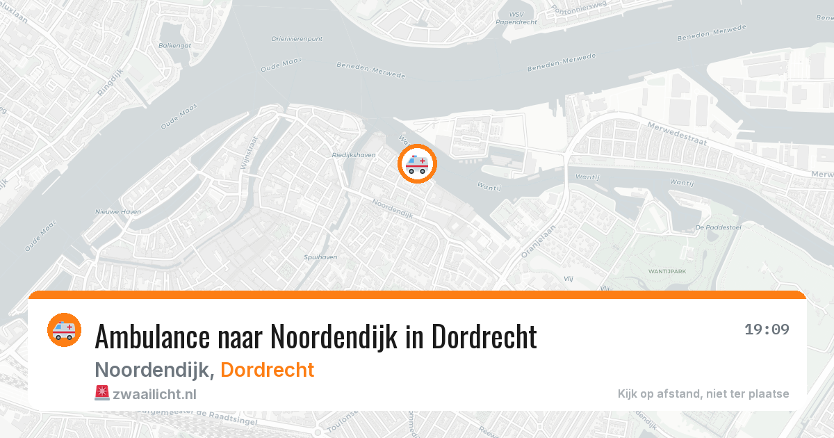 Ambulance naar Noordendijk in Dordrecht — 10 jun 2026