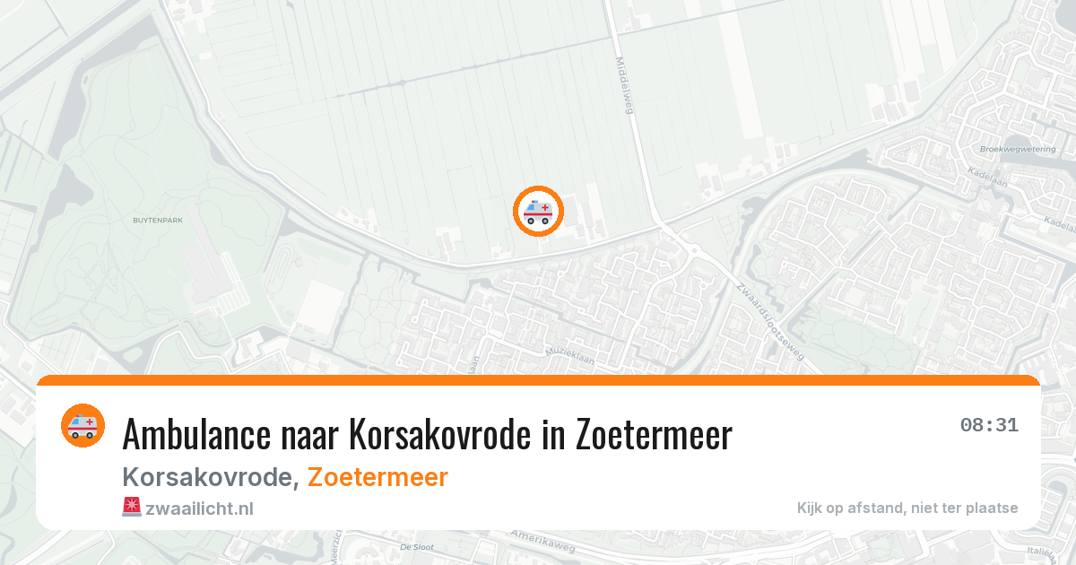 Ambulance naar Korsakovrode in Zoetermeer — 20 mei 2026
