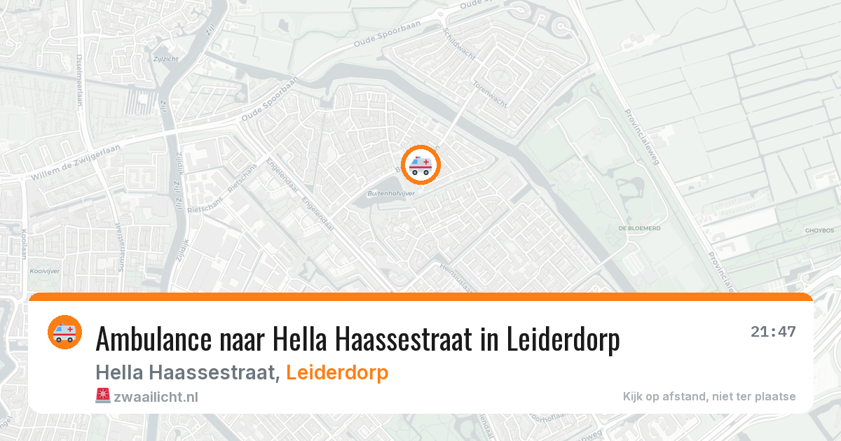 Ambulance naar Hella Haassestraat in Leiderdorp — 3 aug 2026