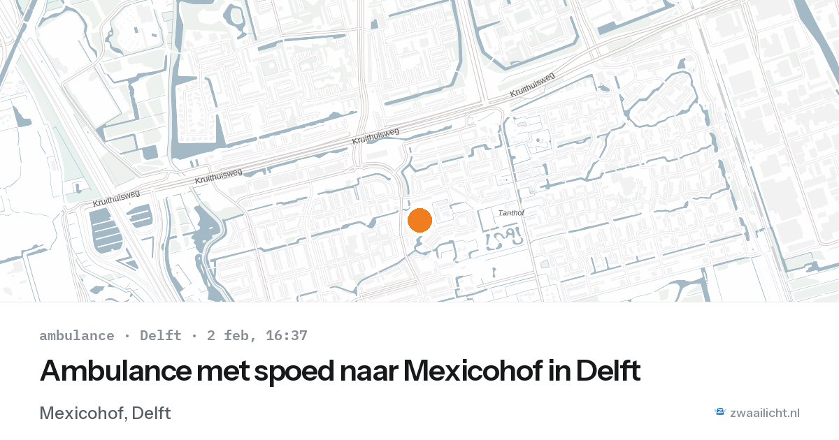 Ambulance met spoed naar Mexicohof in Delft — 2 feb 2026