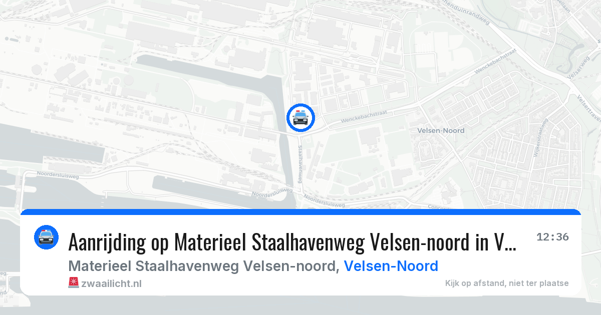 Aanrijding op Materieel Staalhavenweg Velsen-noord in Velsen-Noord — 27 jul 2026