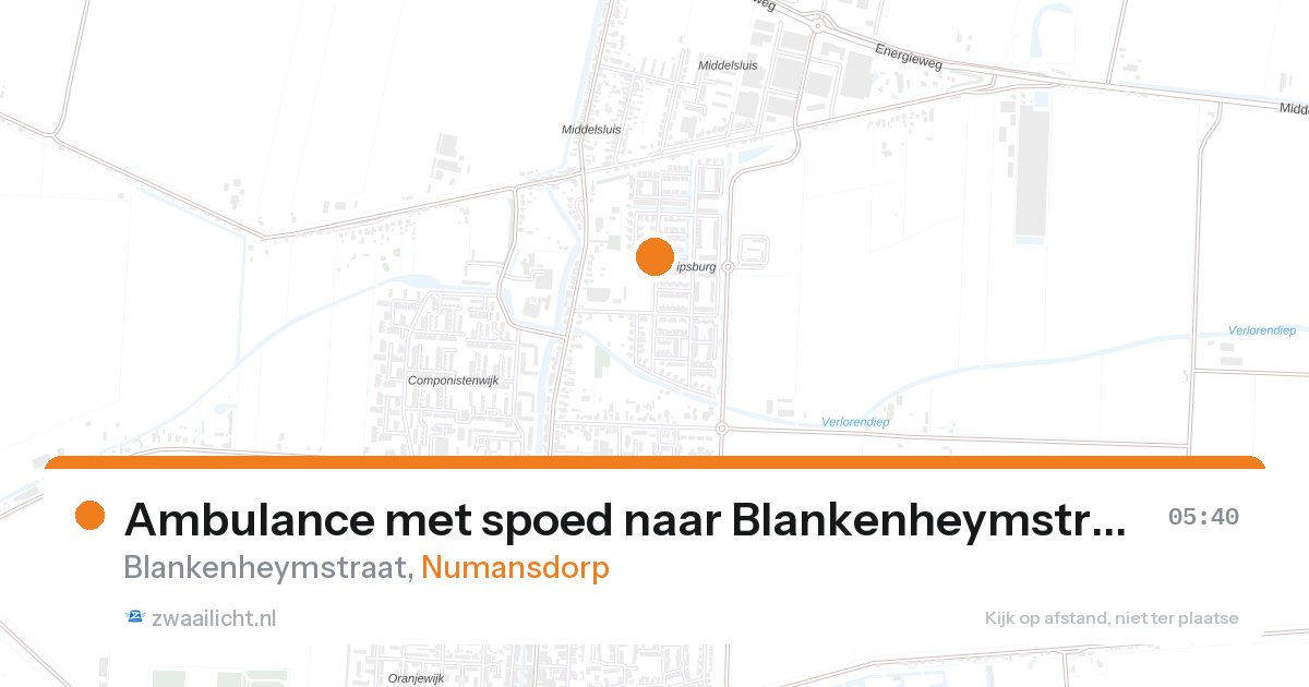 Ambulance met spoed naar Blankenheymstraat in Numansdorp — 7 feb 2026