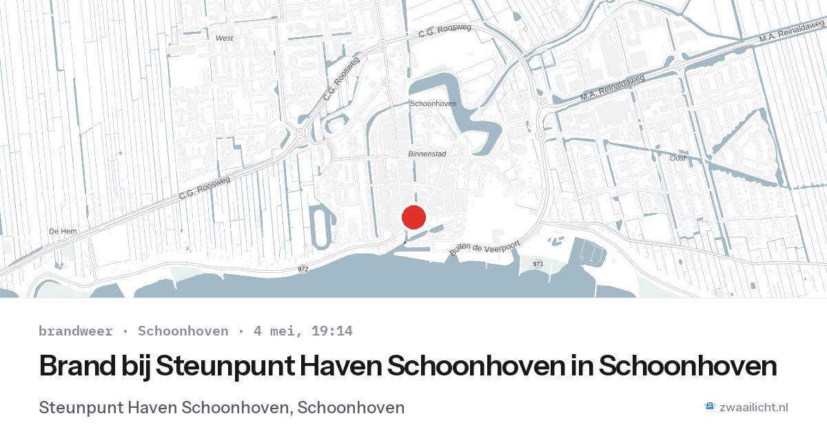 Brand bij Steunpunt Haven Schoonhoven in Schoonhoven — 4 mei 2026
