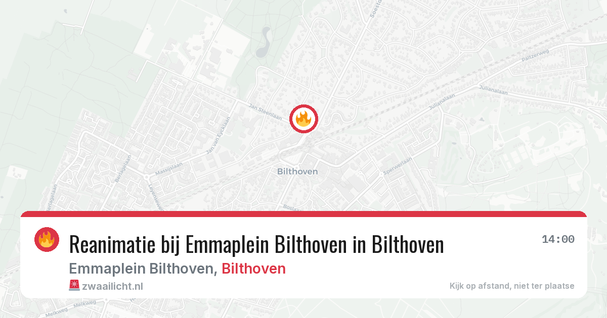 Reanimatie bij Emmaplein Bilthoven in Bilthoven — 24 jan 2026