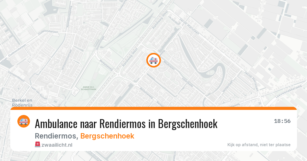 Ambulance naar Rendiermos in Bergschenhoek — 9 mei 2026