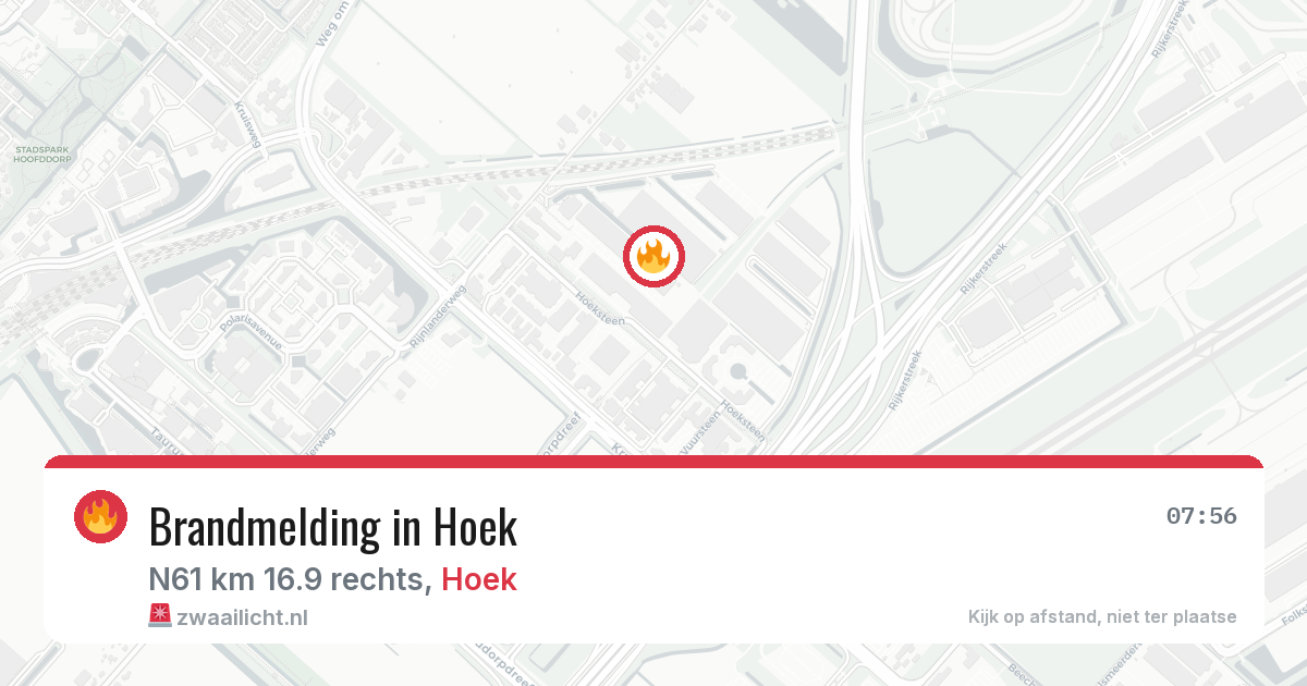 Brandmelding in Hoek — 3 aug 2026