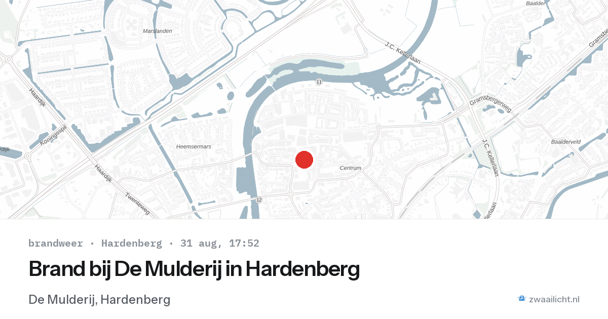 Brand bij De Mulderij in Hardenberg — 31 aug 2026