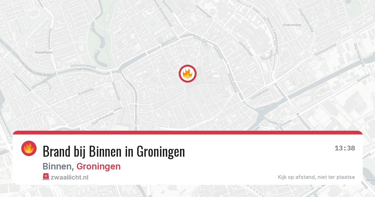 Brand bij Binnen in Groningen — 31 mrt 2026
