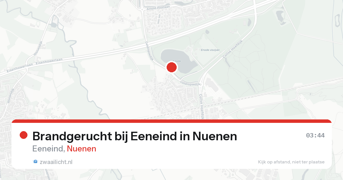 Brandgerucht bij Eeneind in Nuenen — 31 jan 2026