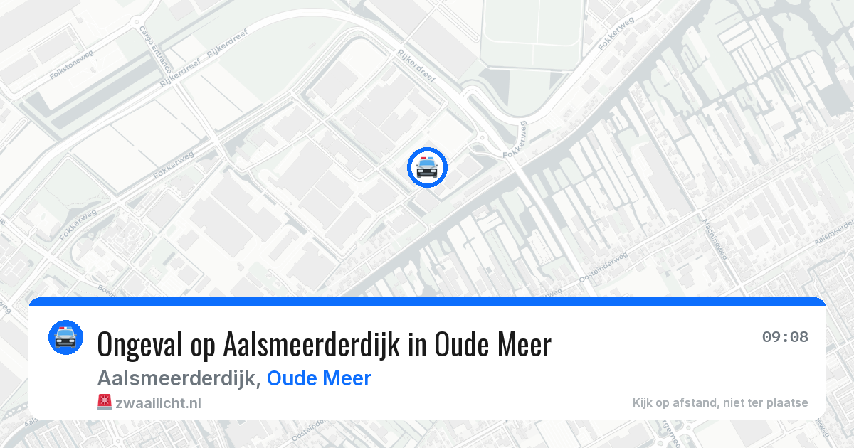 Ongeval op Aalsmeerderdijk in Oude Meer — 9 jun 2026