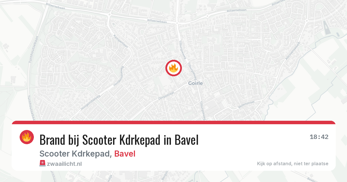 Brand bij Scooter Kdrkepad in Bavel — 4 jul 2026
