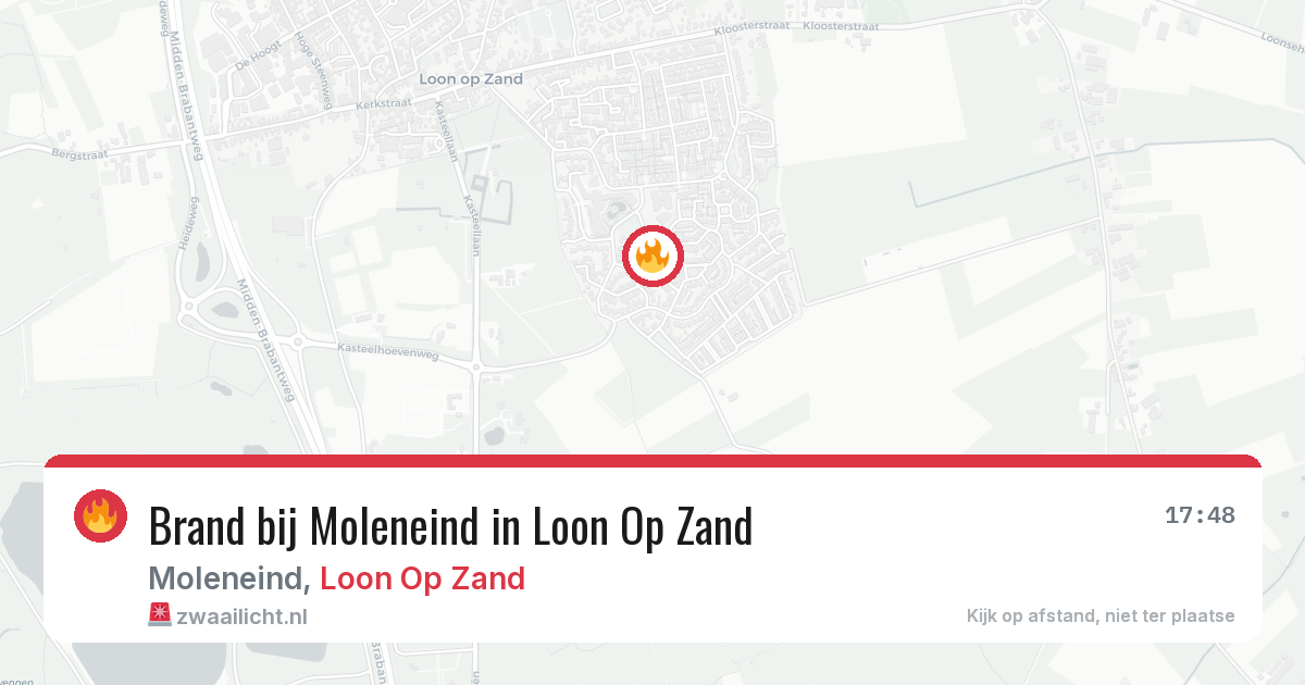 Brand bij Moleneind in Loon Op Zand — 25 mei 2026