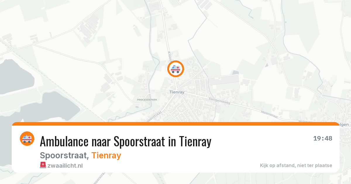 Ambulance naar Spoorstraat in Tienray — 25 jun 2026
