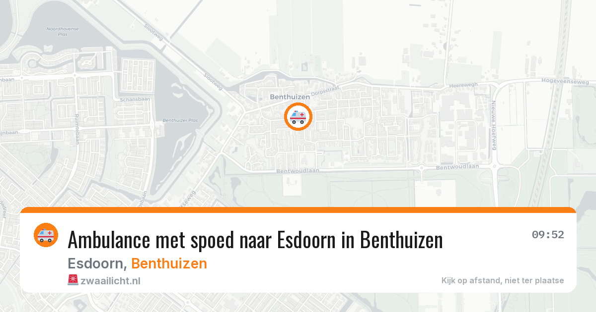 Ambulance met spoed naar Esdoorn in Benthuizen — 14 mei 2026