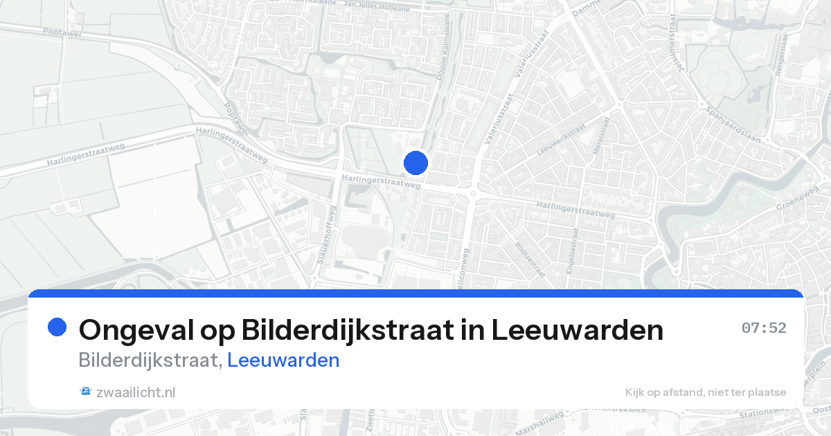 Ongeval op Bilderdijkstraat in Leeuwarden — 21 aug 2026