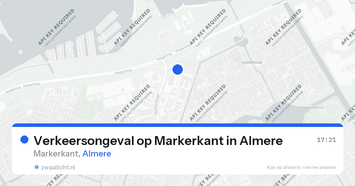 Verkeersongeval op Markerkant in Almere — 26 aug 2026