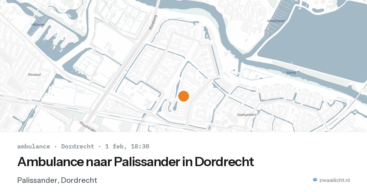 Ambulance naar Palissander in Dordrecht — 1 feb 2026