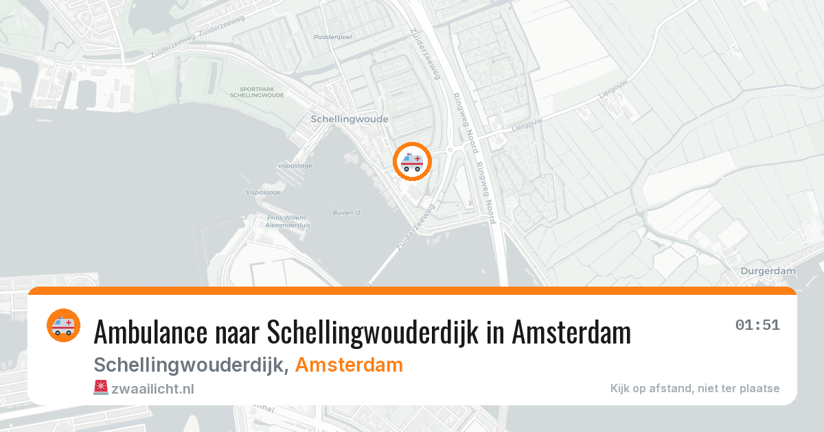 Ambulance naar Schellingwouderdijk in Amsterdam — 17 mrt 2026