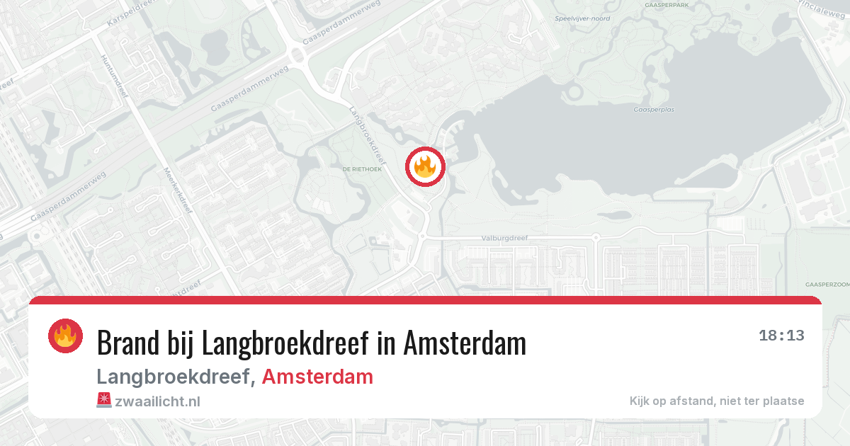 Brand bij Langbroekdreef in Amsterdam — 17 mrt 2026
