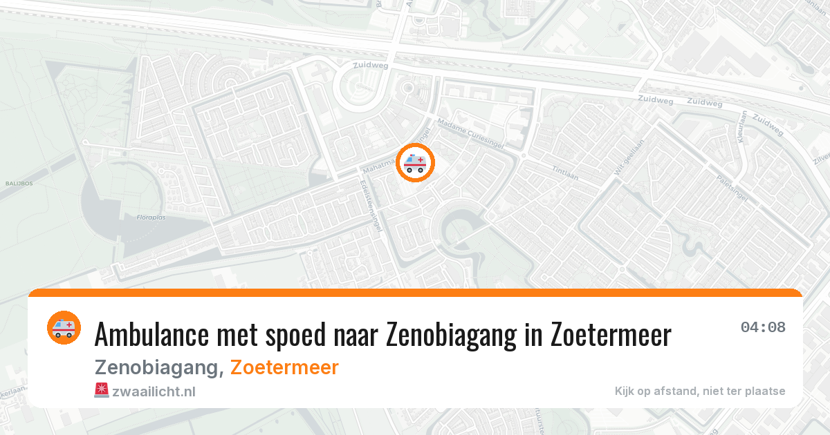 Ambulance met spoed naar Zenobiagang in Zoetermeer — 18 jan 2026