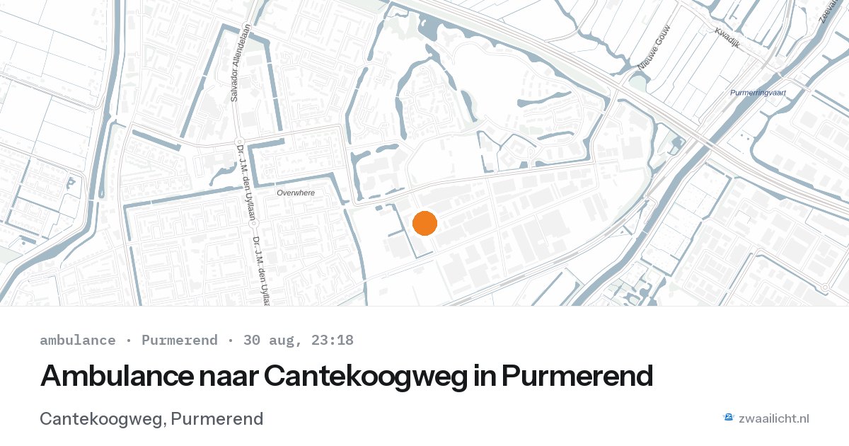Ambulance naar Cantekoogweg in Purmerend — 30 aug 2026