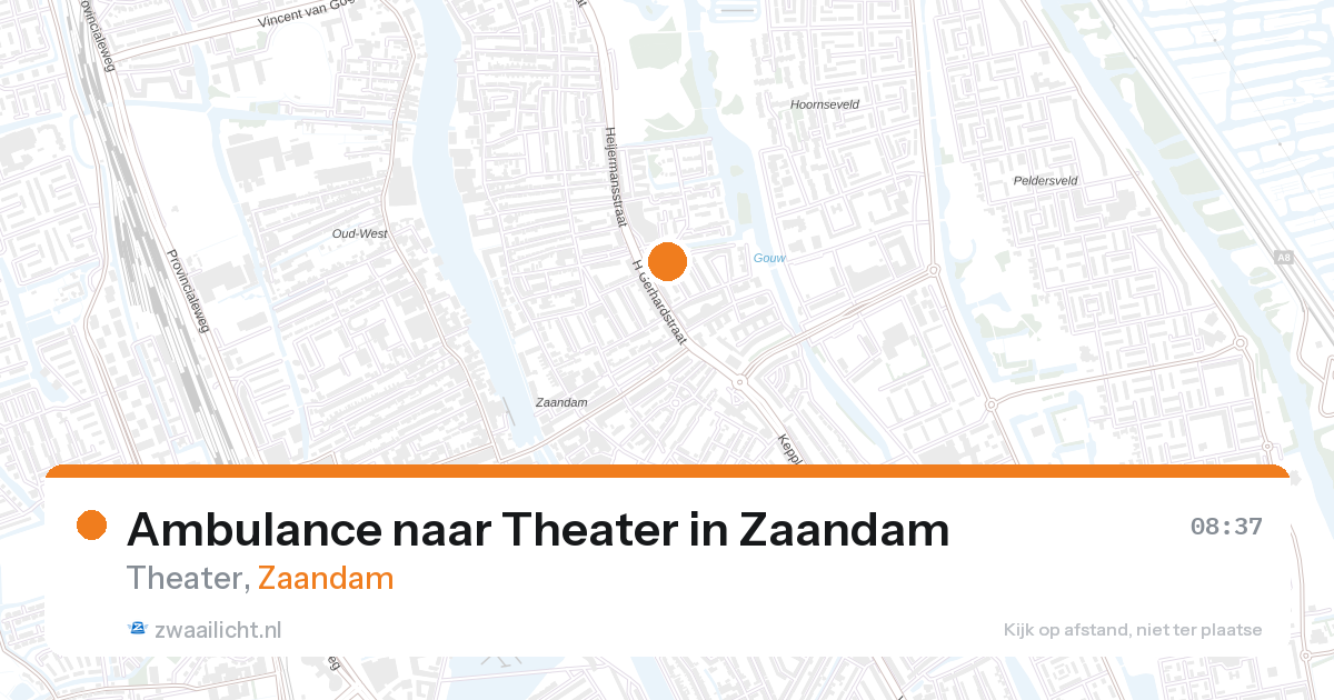 Ambulance naar Theater in Zaandam — 24 jul 2026