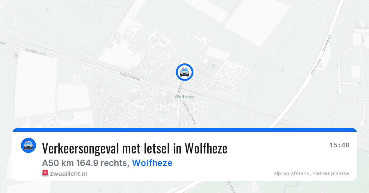 Verkeersongeval met letsel in Wolfheze — 16 apr 2026