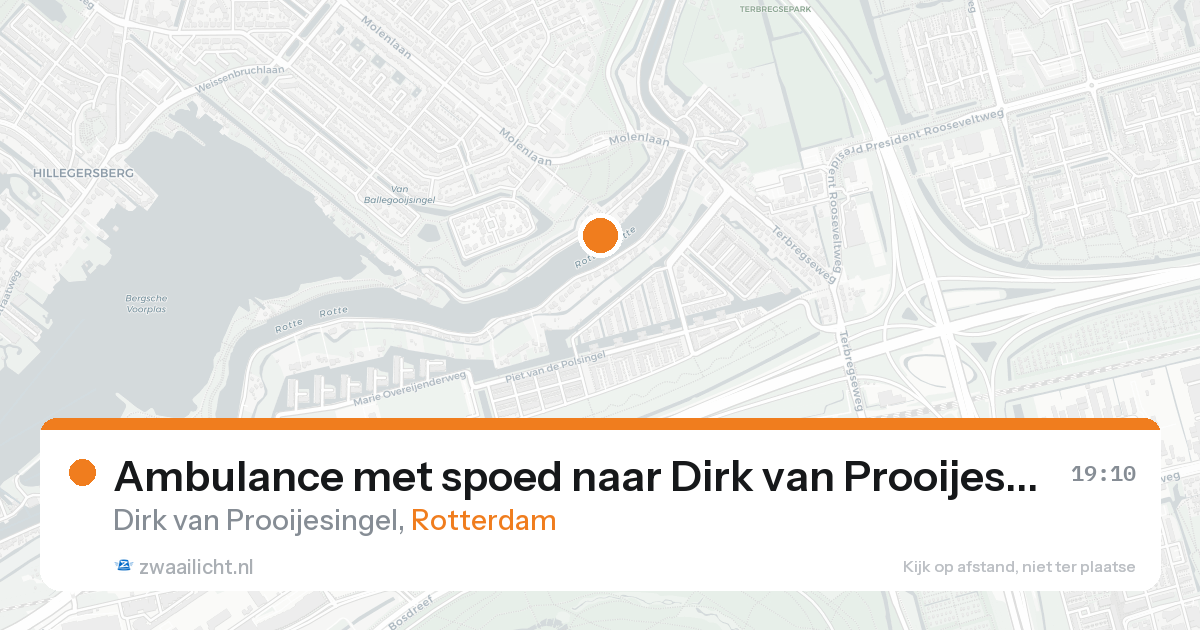 Ambulance met spoed naar Dirk van Prooijesingel in Rotterdam — 23 aug 2026