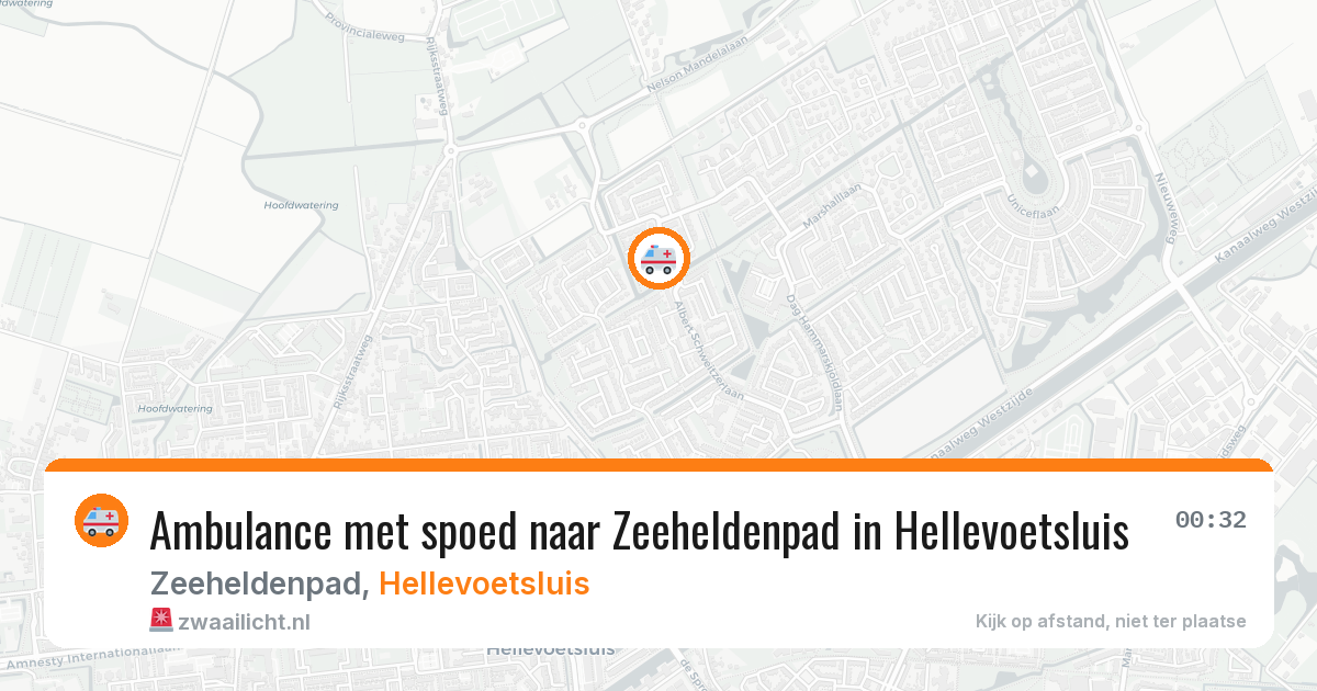 Ambulance met spoed naar Zeeheldenpad in Hellevoetsluis — 4 jul 2026