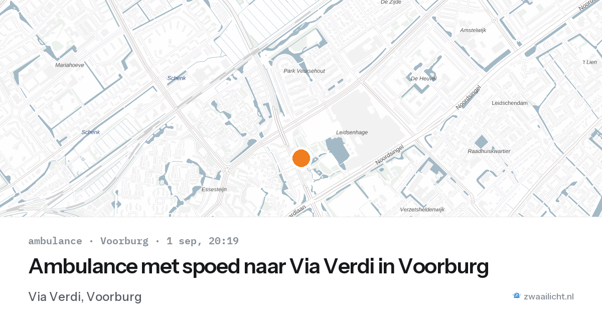 Ambulance met spoed naar Via Verdi in Voorburg — 1 sep 2026