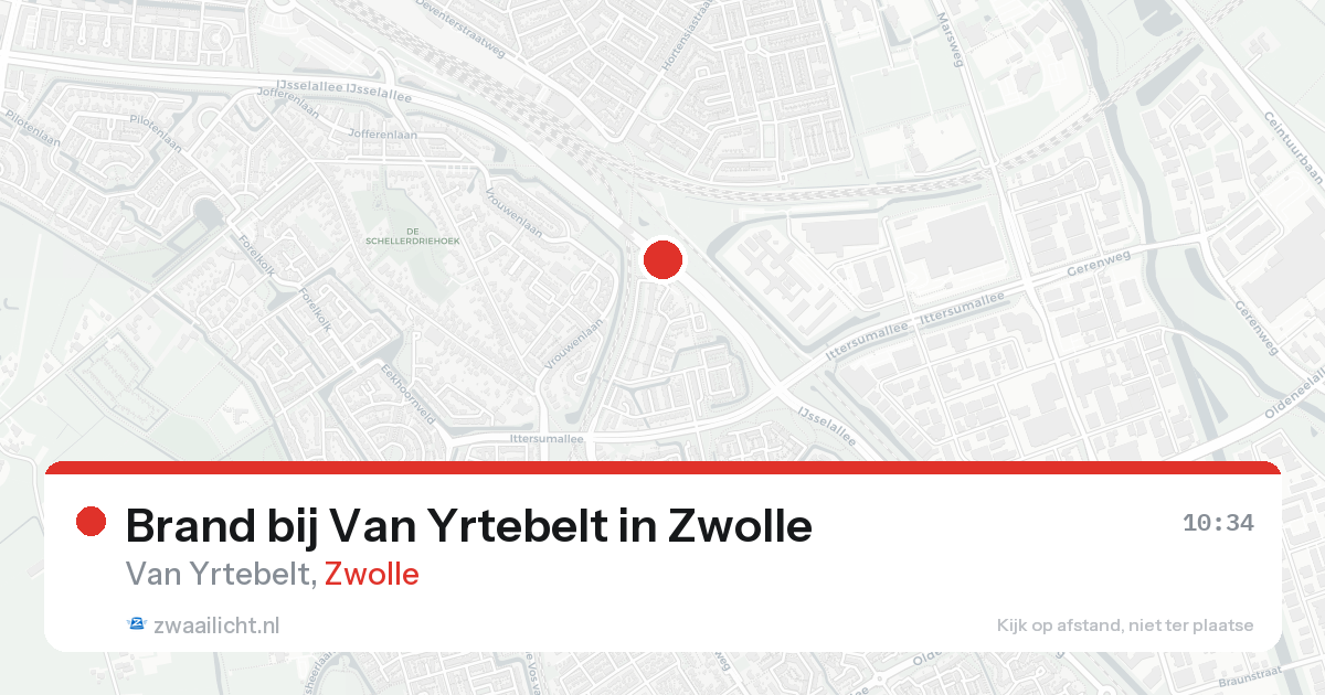 Brand bij Van Yrtebelt in Zwolle — 25 aug 2026
