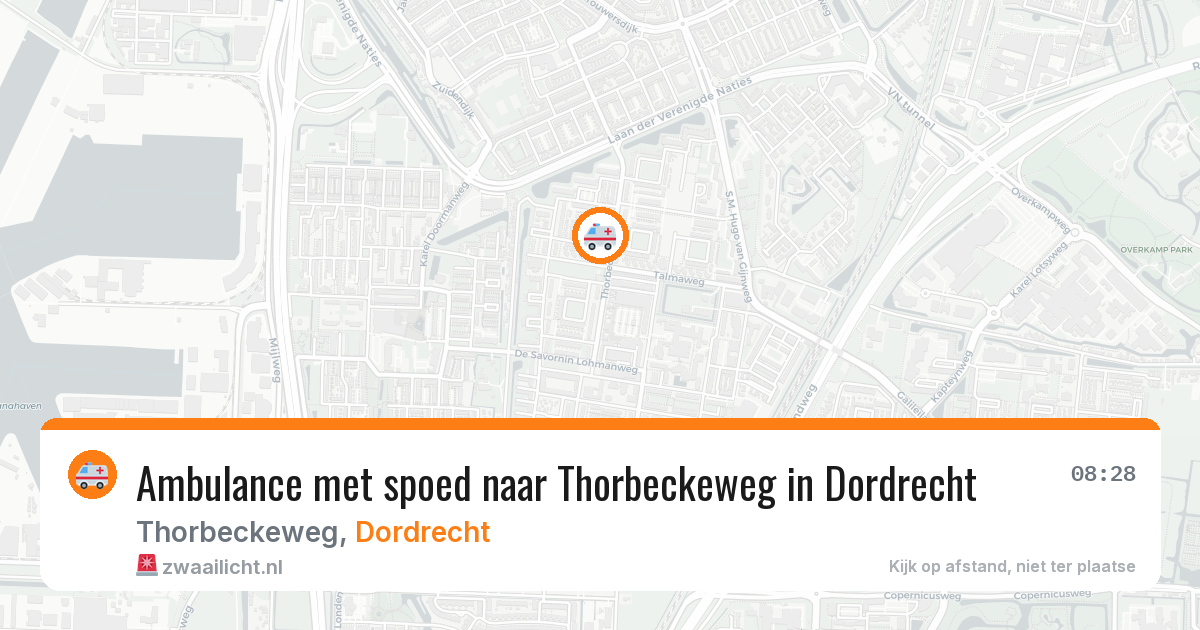 Ambulance met spoed naar Thorbeckeweg in Dordrecht — 28 apr 2026