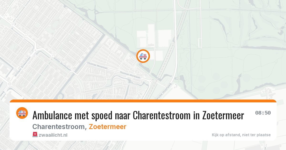 Ambulance met spoed naar Charentestroom in Zoetermeer — 1 aug 2026