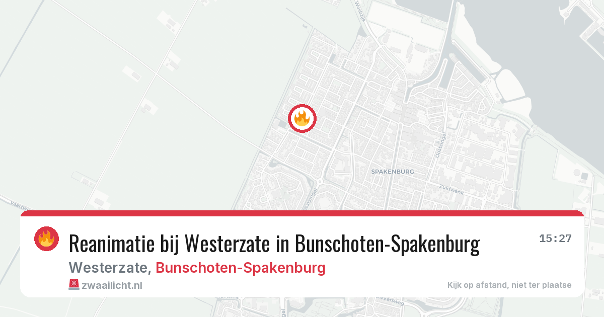 Reanimatie bij Westerzate in Bunschoten-Spakenburg — 18 jan 2026