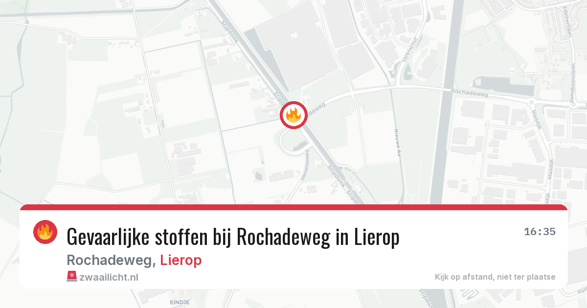 Gevaarlijke stoffen bij Rochadeweg in Lierop — 22 mrt 2026