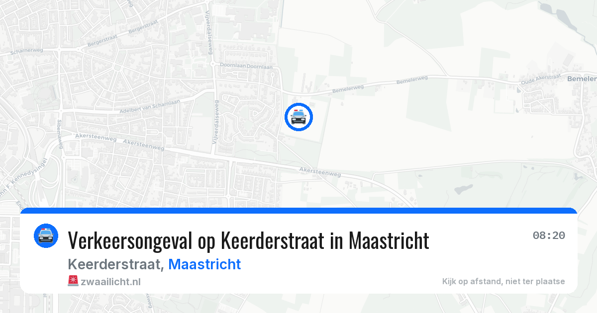Verkeersongeval op Keerderstraat in Maastricht — 10 feb 2026